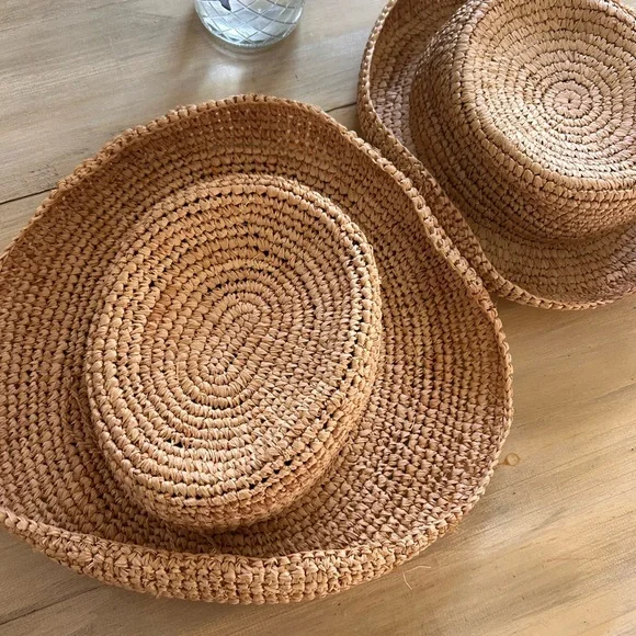 Mommy and me Woven Straw Hyacinth raffia Hats  display picture 2